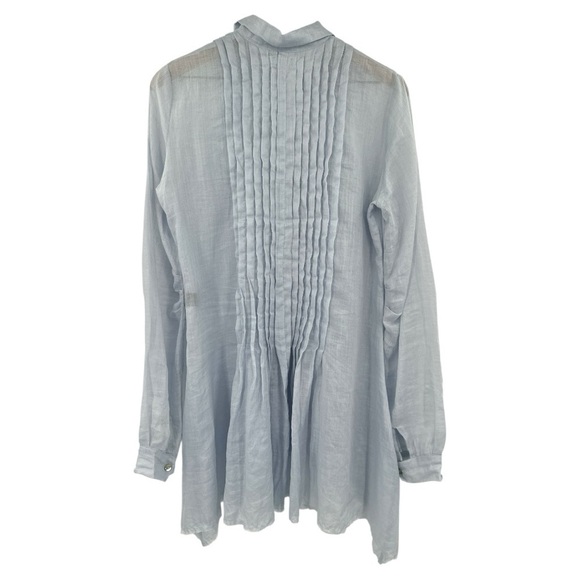 Elm Design by Matthildur Drapey Tunic Button Front Shirt - Light Blue - Small - Picture 3 of 5